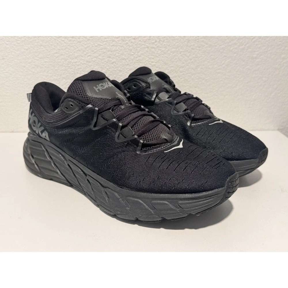 Hoka One Mens Gaviota 3 Running Shoe Size 13 Black Sneaker Active Gym Workout - Picture 6 of 14